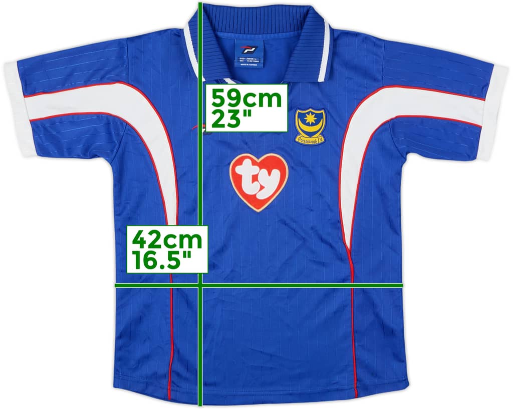 2002-03 Portsmouth Home Shirt - 9/10 - (S.Boys)