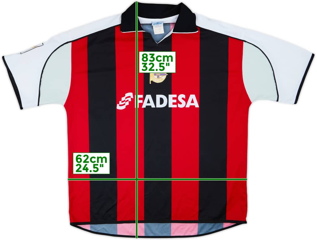 Camiseta de visitante del Deportivo de La Coruna 2001-02 - 8/10 - (XXL)