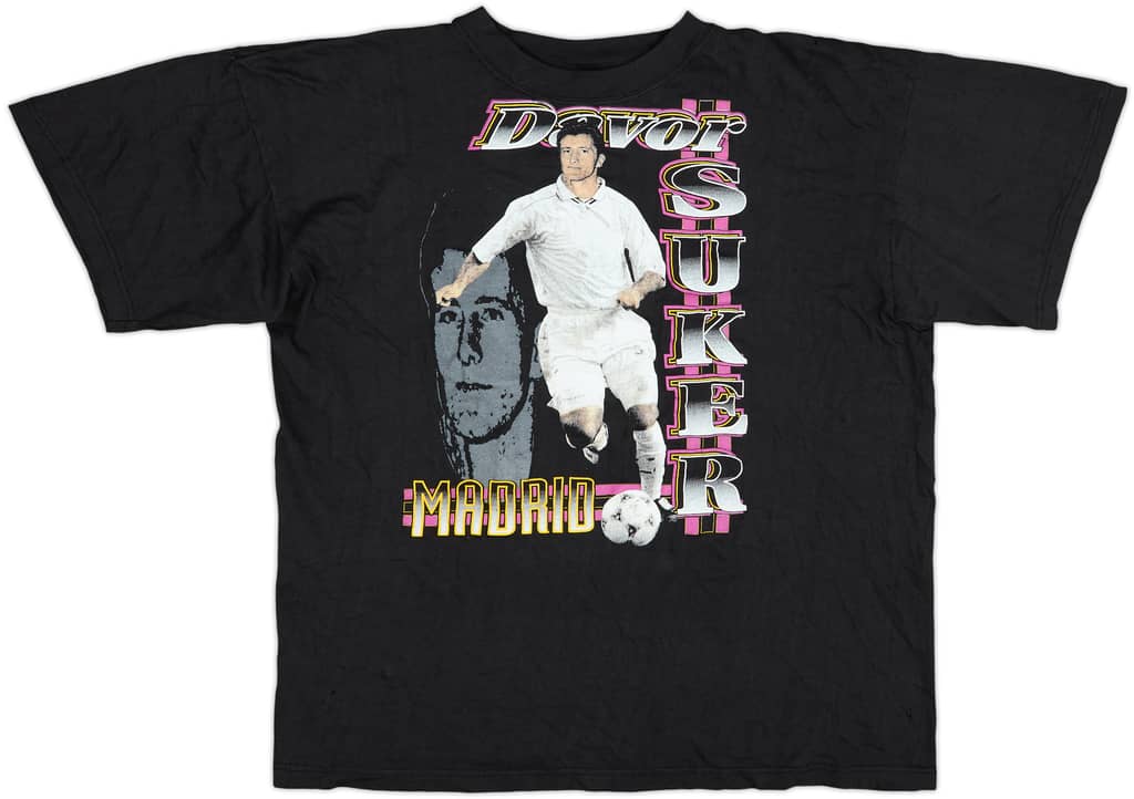 1996-97 Real Madrid 'Davor Suker' Graphic Tee - 5/10 - (XL)