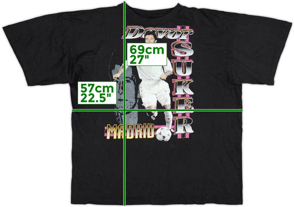 1996-97 Real Madrid 'Davor Suker' Graphic Tee - 5/10 - (XL)