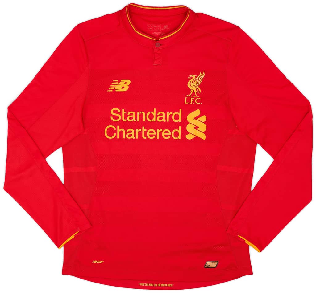 2016-17 Liverpool Home L/S Shirt - 5/10 - (S)