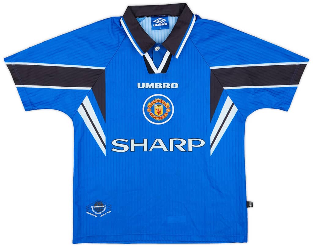 1996-98 Manchester United Third Shirt Cantona #7 - 8/10 - (Y)