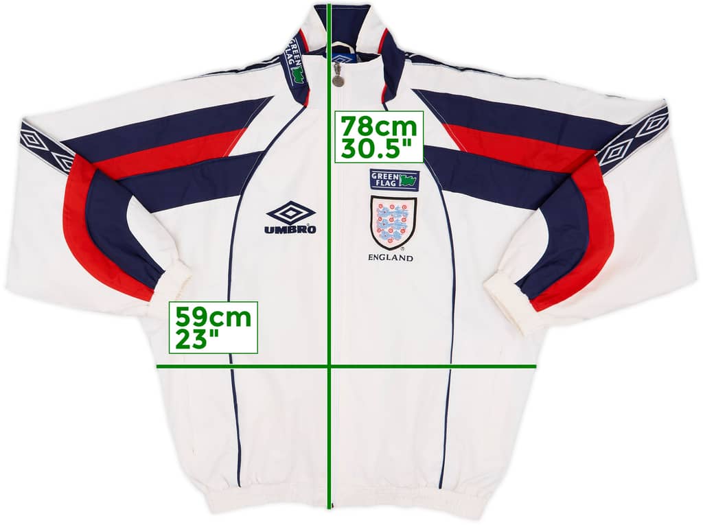 1998-99 England Umbro Track Jacket - 7/10 - (M)
