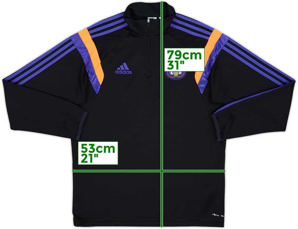 2014-15 Anderlecht adidas 1/4 Zip Drill Top - 8/10 - (L)