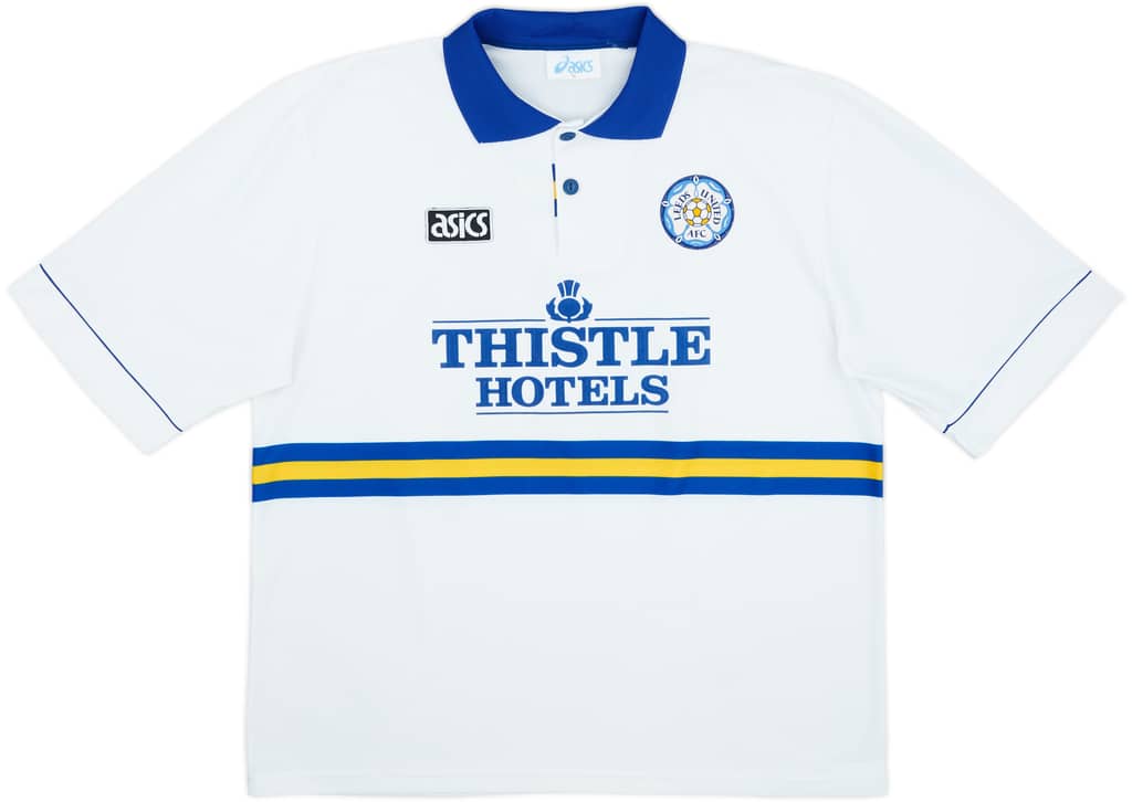1993-95 Leeds United Home Shirt Yeboah #21 - 8/10 - (XL)