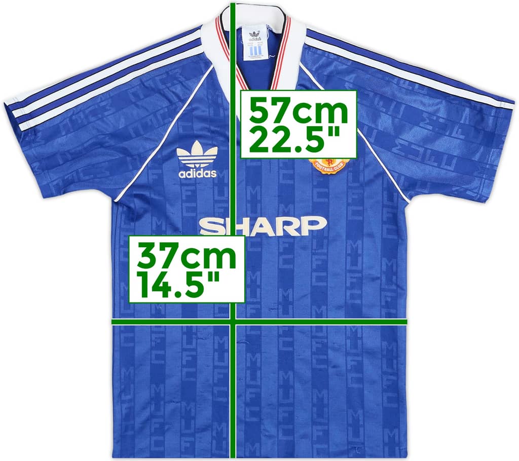 Camiseta de la tercera equipación del Manchester United 1988-90 - 5/10 - (Niños L)