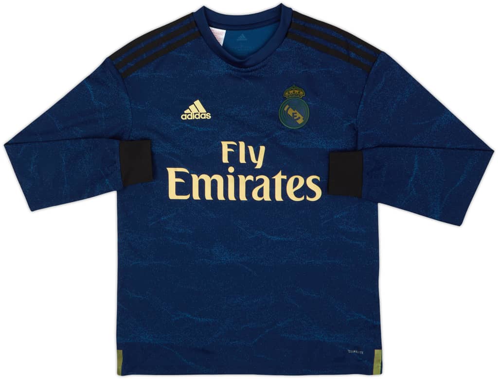 2019-20 Real Madrid Away L/S Shirt - 6/10 - (13-14 Years)