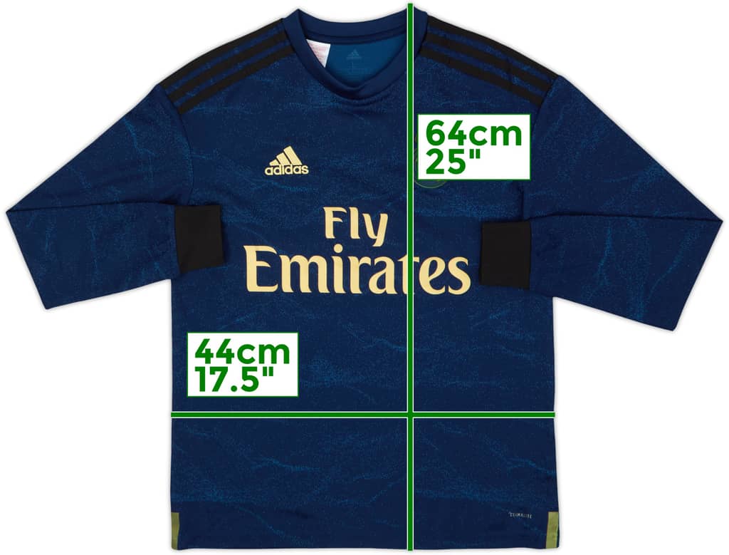 2019-20 Real Madrid Away L/S Shirt - 6/10 - (13-14 Years)
