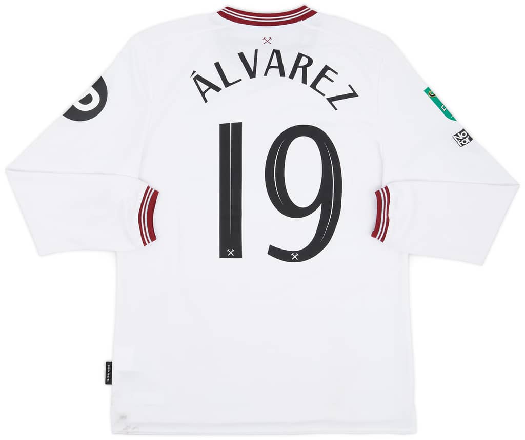 2023-24 West Ham Match Worn Carabao Cup Away Shirt Alvarez #19