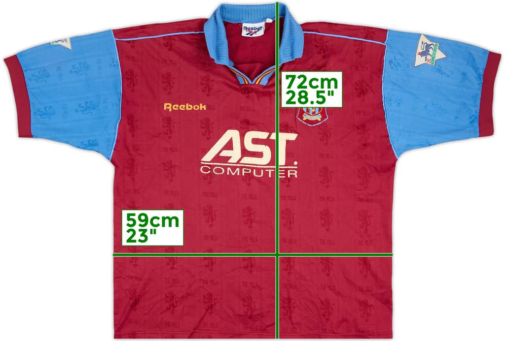 1995-97 Aston Villa Home Shirt - 5/10 - (XL)
