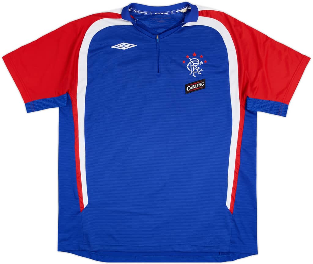 2007-08 Rangers Umbro 1/4 Zip Polo Shirt - 8/10 - (XL)