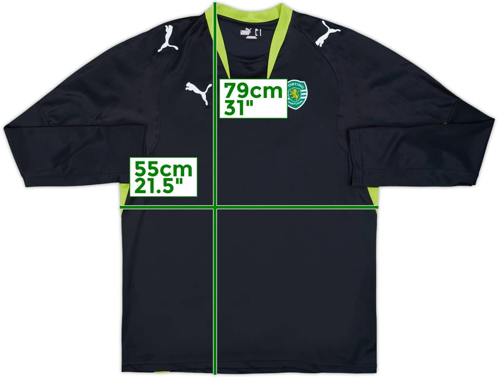 2007-08 Sporting CP Away L/S Shirt - 8/10 - (L)