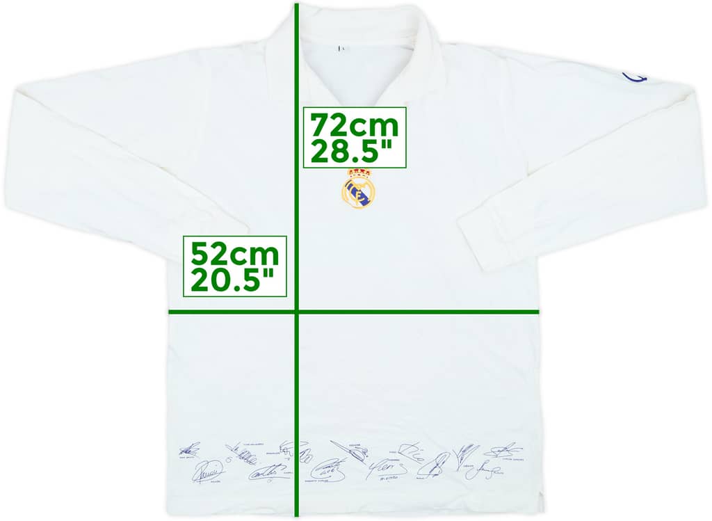 2002-03 Real Madrid 'Signed' L/S Cotton Tee - 8/10 - (L)