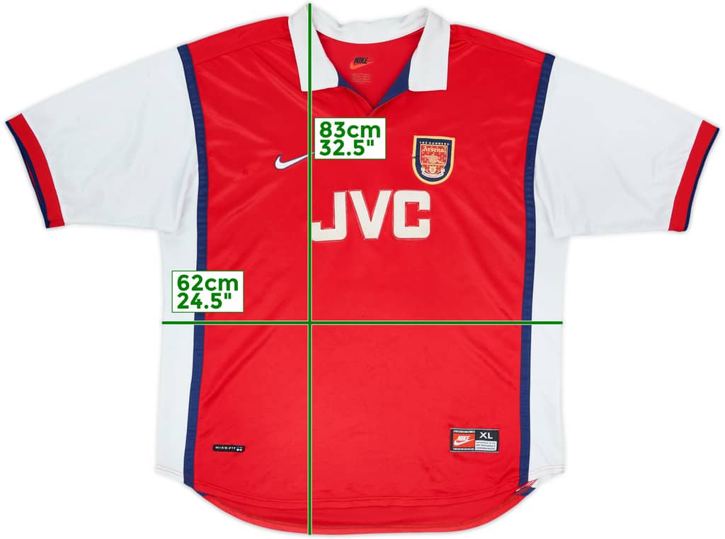 1998-99 Arsenal Home Shirt - 5/10 - (XL)