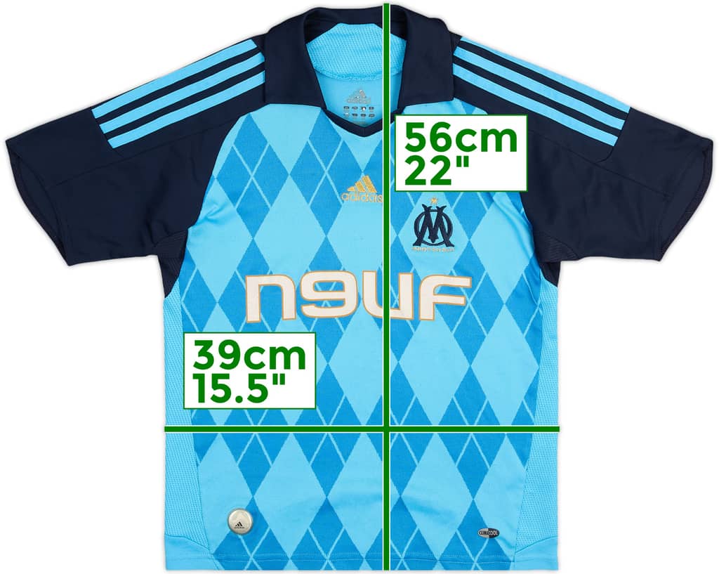 2008-09 Olympique Marseille Away Shirt - 6/10 - (9-10 Years)
