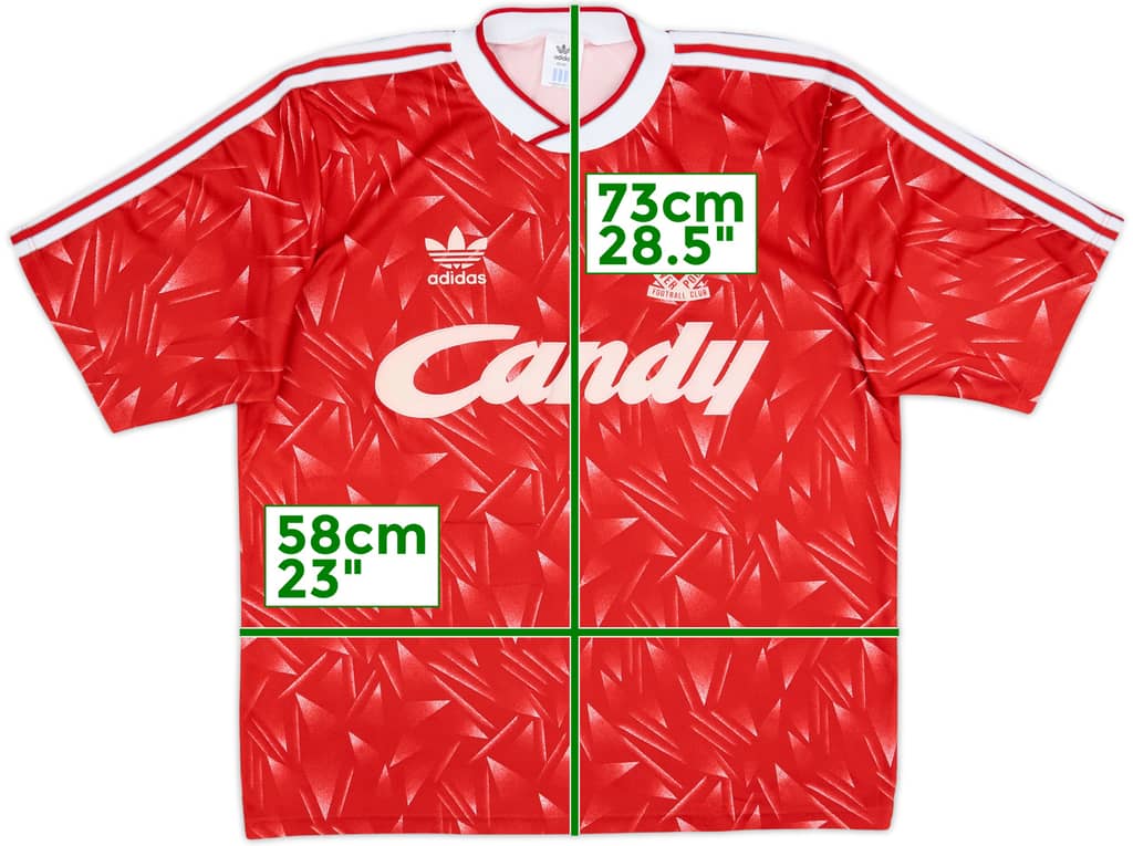 1989-91 Camiseta Local de Liverpool - 7/10 - (L)