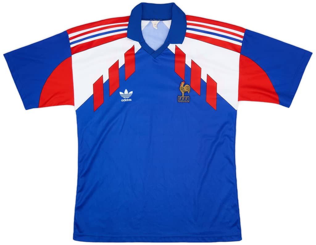 1990-92 France Home Shirt - 9/10 - (L/XL)