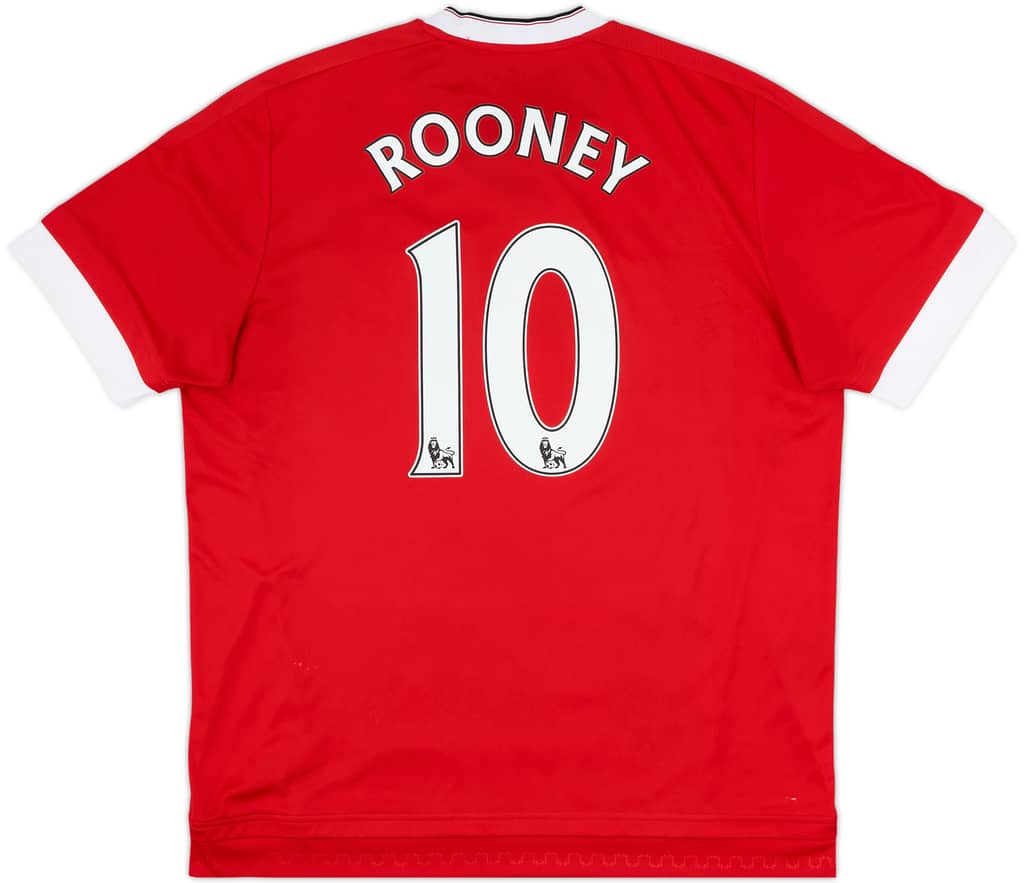 2015-16 Manchester United Home Shirt Rooney #10 - 6/10 - (XL)