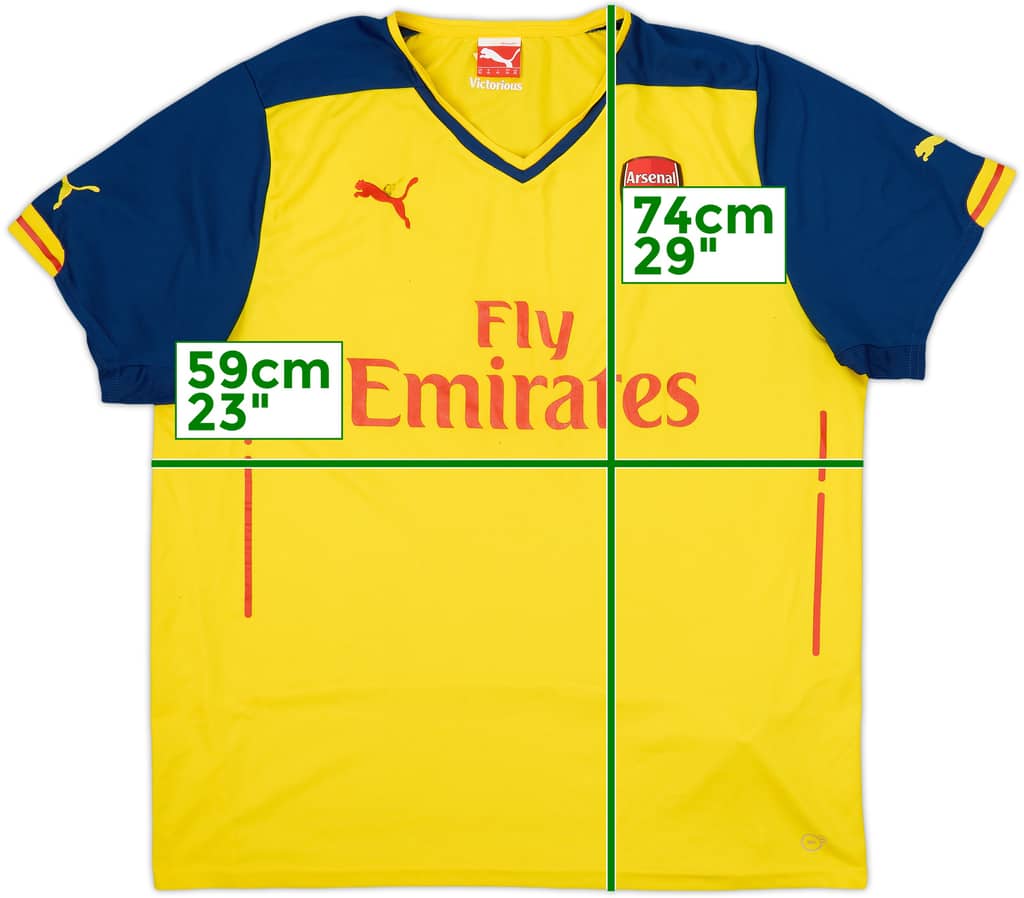 2014-15 Arsenal Away Shirt - 4/10 - (XL)