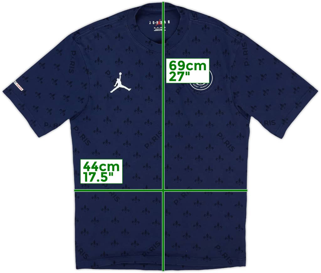 2021-22 Paris Saint-Germain Jordan Cotton Tee - 9/10 - (XS)