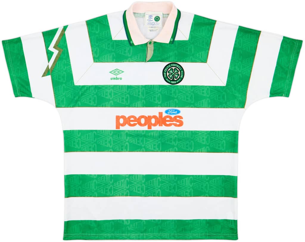 1991-92 Celtic Home Shirt - 8/10 - (L)