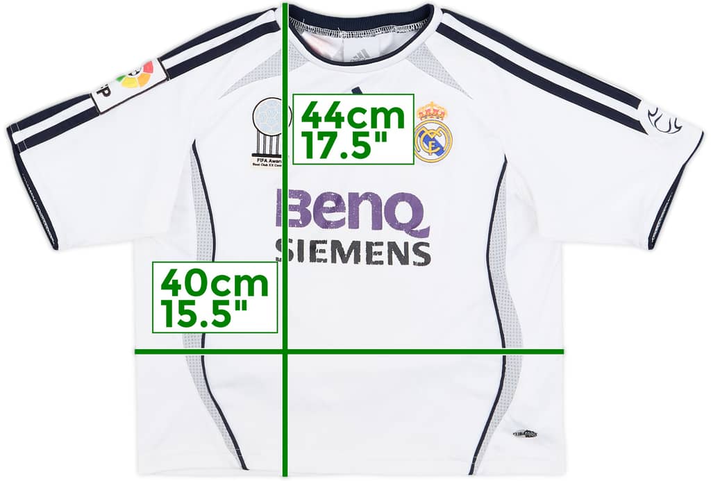 2006-07 Real Madrid Home Shirt - 6/10 - (5-6 Years)