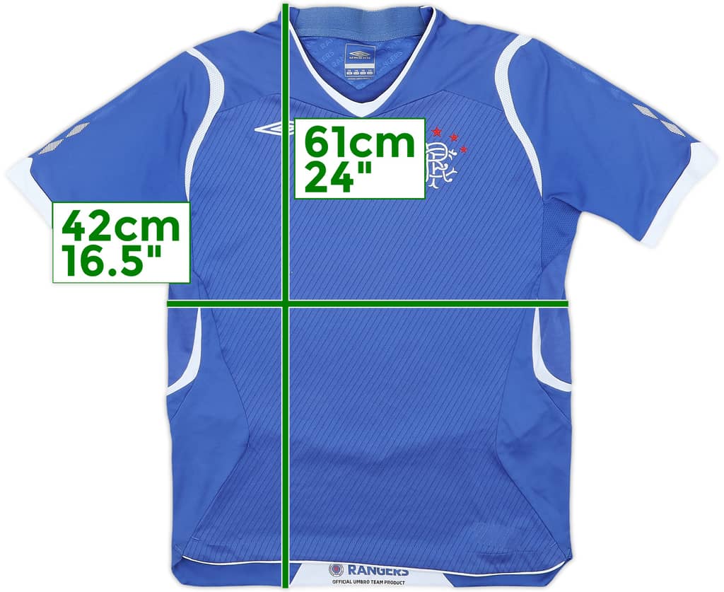 2008-09 Rangers Home Shirt - 8/10 - (M.Boys)