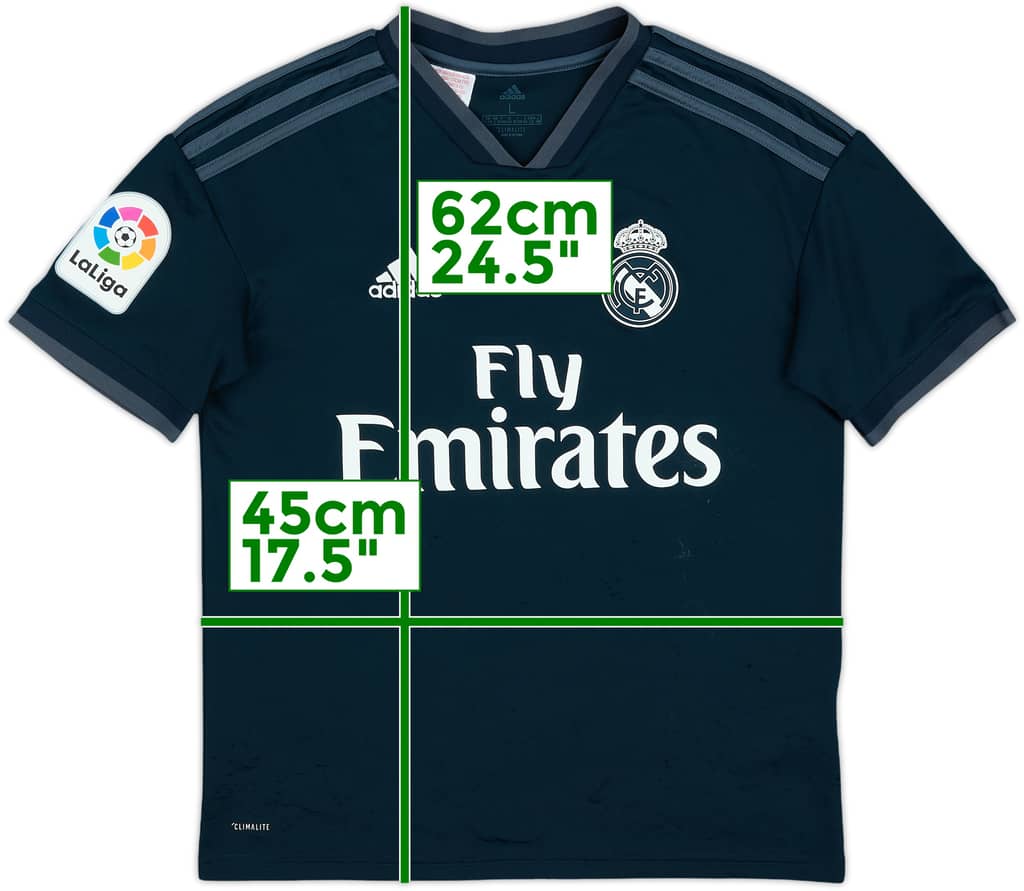 2018-19 Real Madrid Away Shirt - 8/10 - (L.Boys)