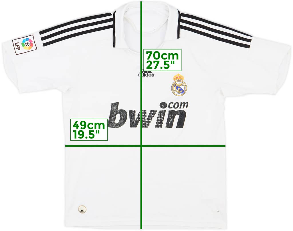 2008-09 Real Madrid Home Shirt - 6/10 - (XL.Boys)