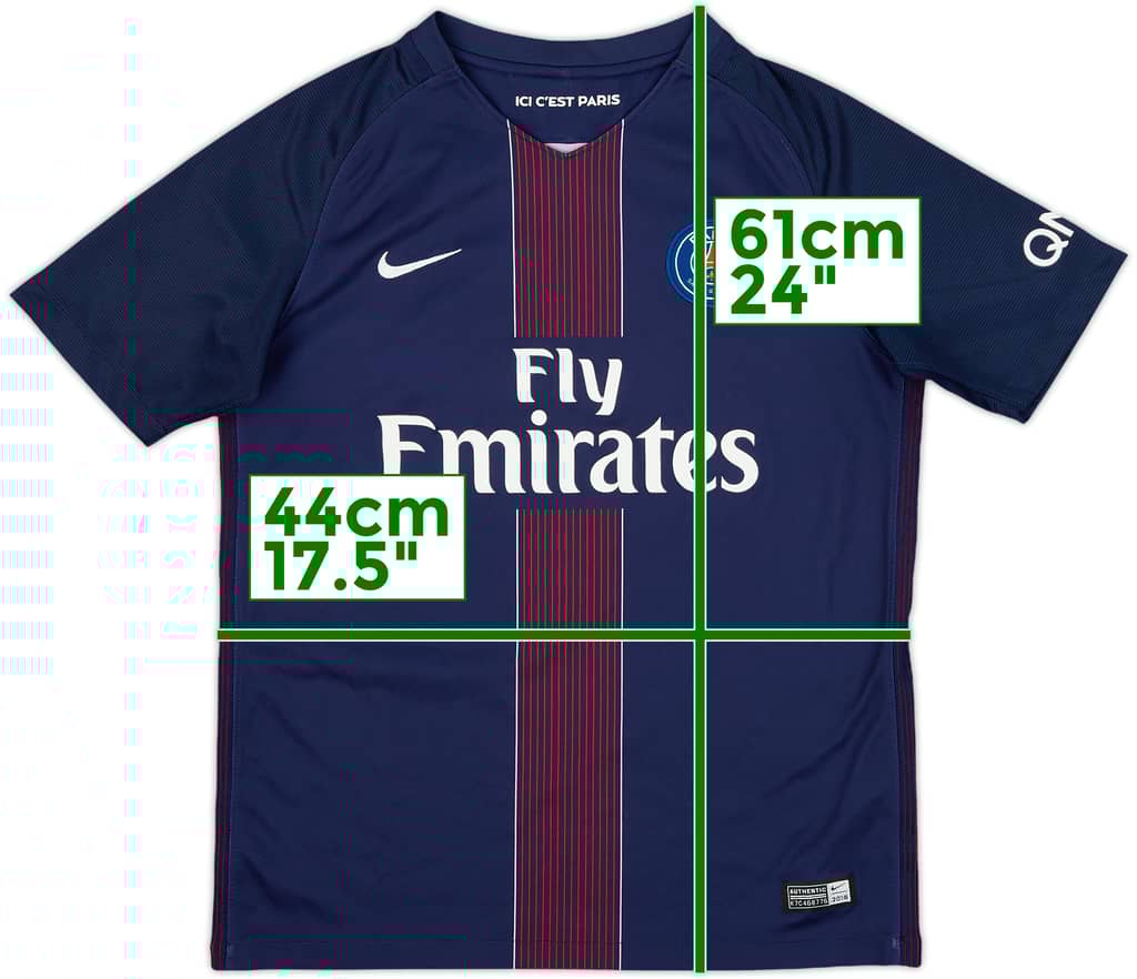 2016-17 Paris Saint-Germain Home Shirt - 8/10 - (L.Boys)