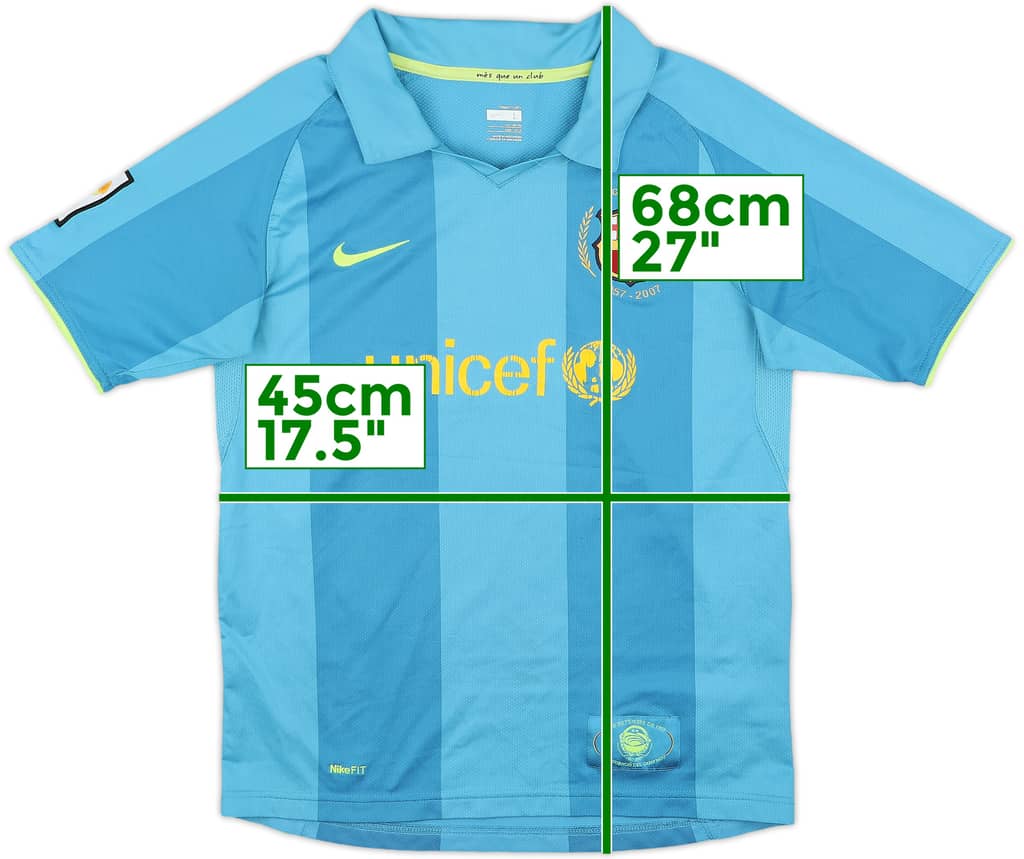 2007-09 Barcelona Away Shirt - 6/10 - (L.Boys)