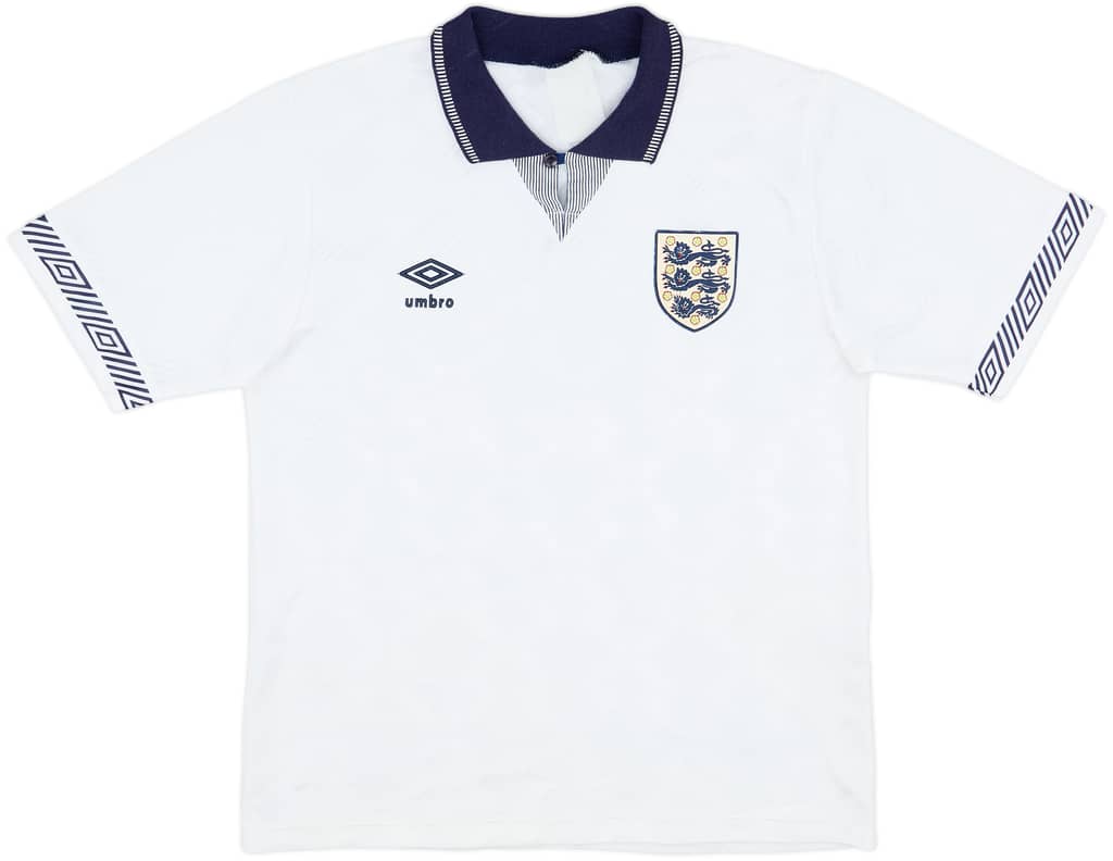1990-92 England Home Shirt - 8/10 - (M)