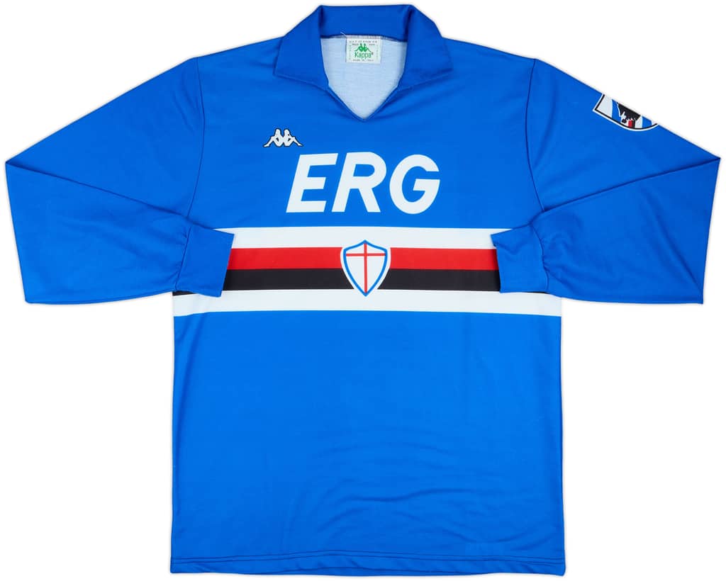 1989-90 Sampdoria Home L/S Shirt - 8/10 - (XL)