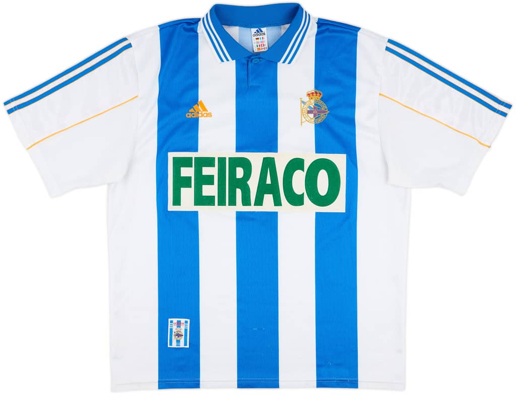 1998-00 Deportivo de La Coruna Home Shirt - 9/10 - (XL)