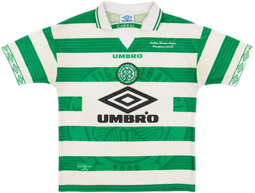 1997-99 Celtic Home Shirt - 7/10 - (Y)