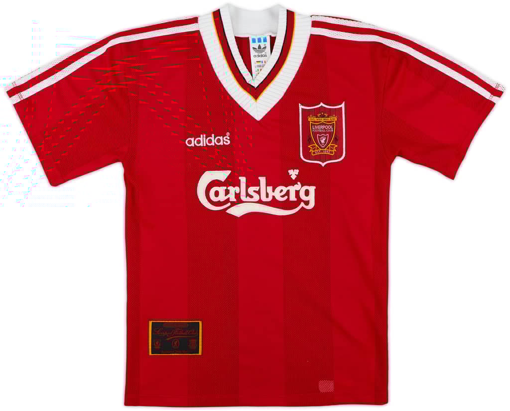 1995-96 Liverpool Home Shirt - 9/10 - (L.Boys)
