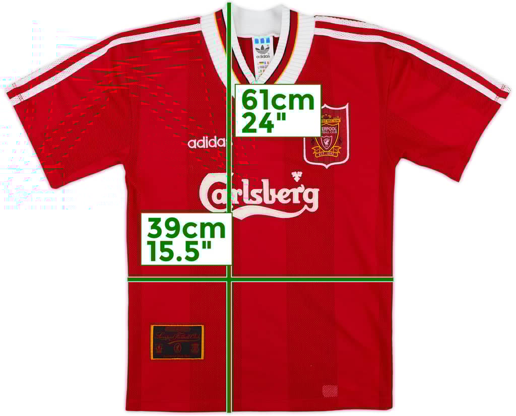 1995-96 Liverpool Home Shirt - 9/10 - (L.Boys)