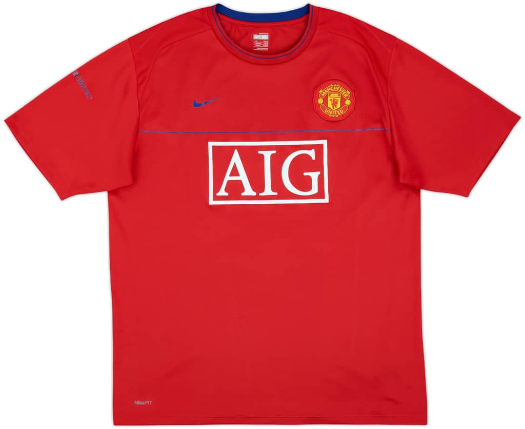 2008-09 Manchester United Nike Training Shirt - 8/10 - (XL)