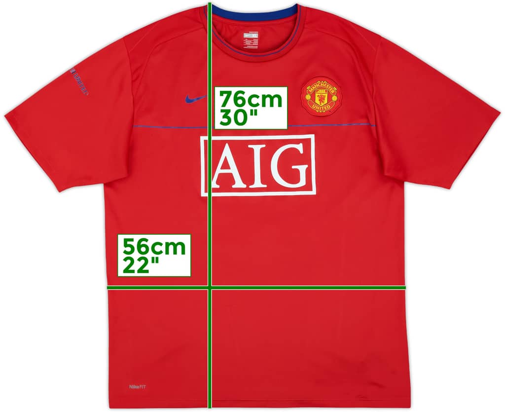 2008-09 Manchester United Nike Training Shirt - 8/10 - (XL)