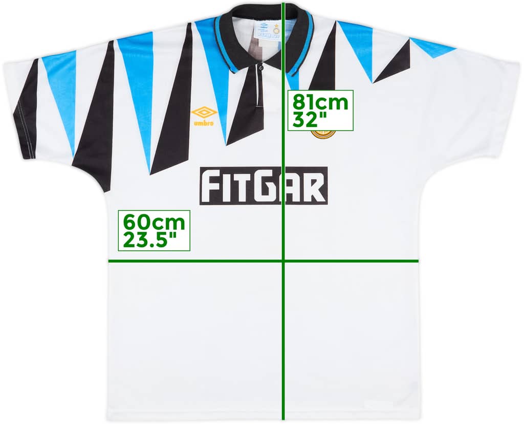 1991-92 Inter Milan Away Shirt - 9/10 - (XL)