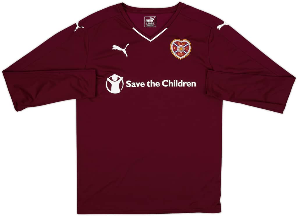 2015-16 Hearts Home L/S Shirt - 8/10 - (M)