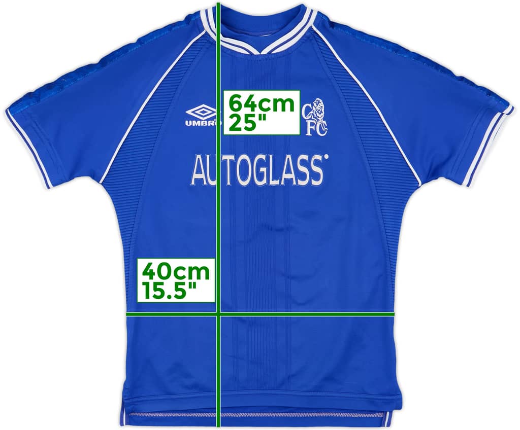 1999-01 Chelsea Home Shirt - 9/10 - (L.Boys)