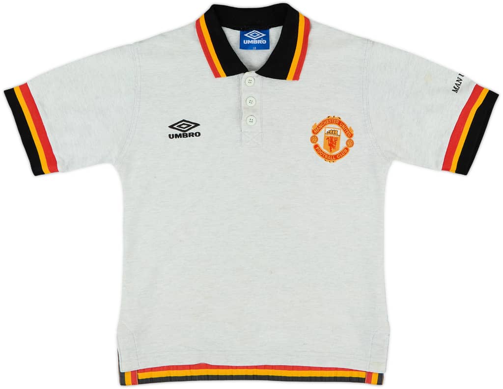 1994-96 Manchester United Umbro Polo Shirt - 9/10 - (L.Boys)