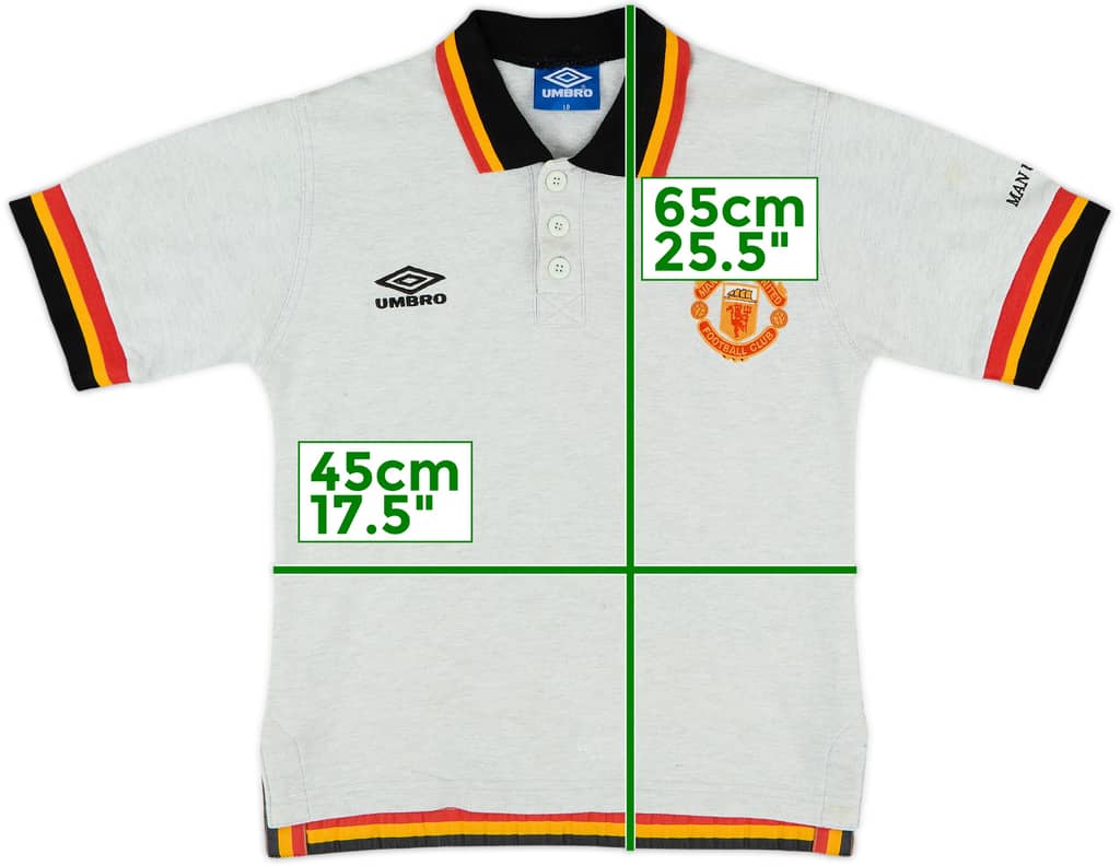 1994-96 Manchester United Umbro Polo Shirt - 9/10 - (L.Boys)