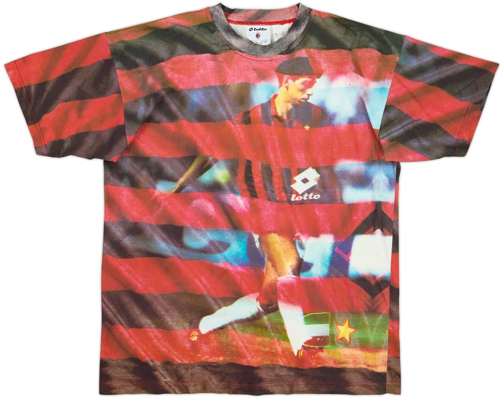 1993-94 AC Milan Lotto Graphic Tee - 9/10 - (XXL)