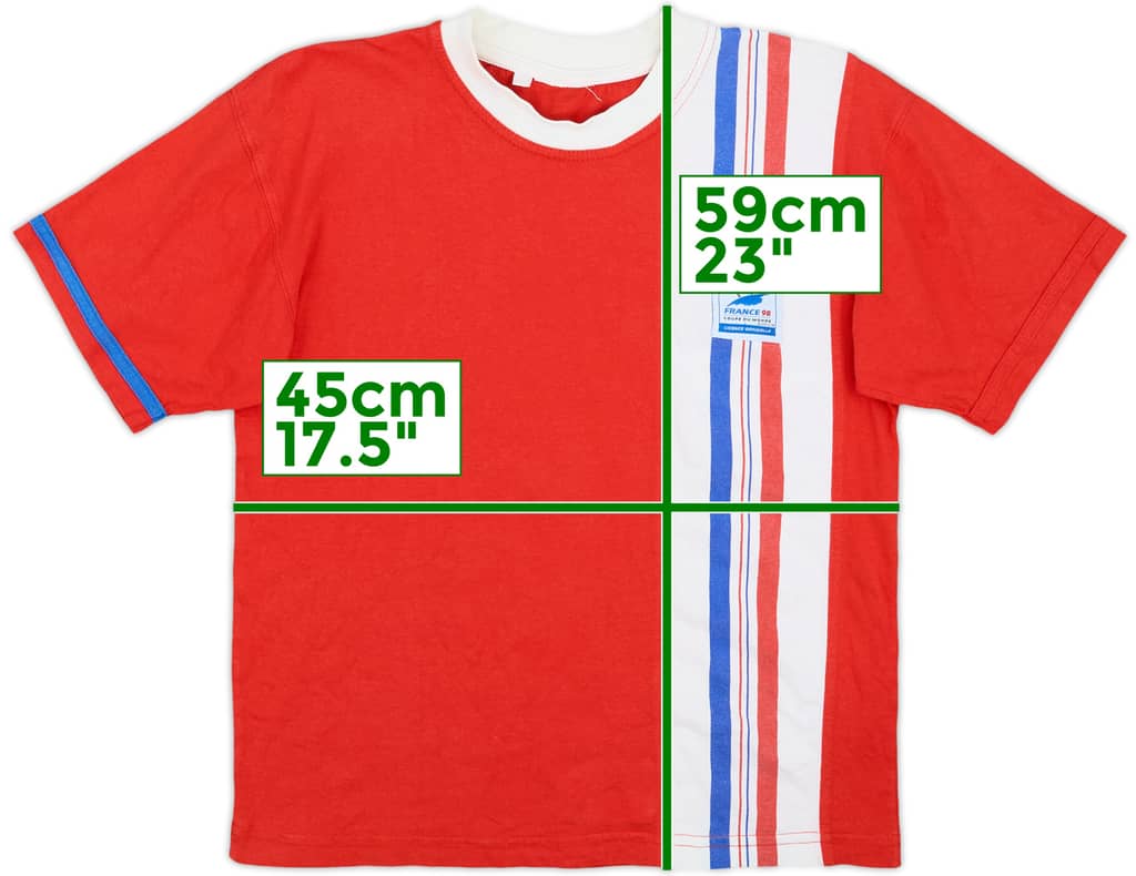 1998 France Coupe du Monde 98 Cotton Tee - 9/10 - (XL.Boys)