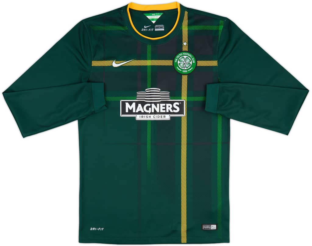 2014-15 Celtic Away L/S Shirt - 9/10 - (S)