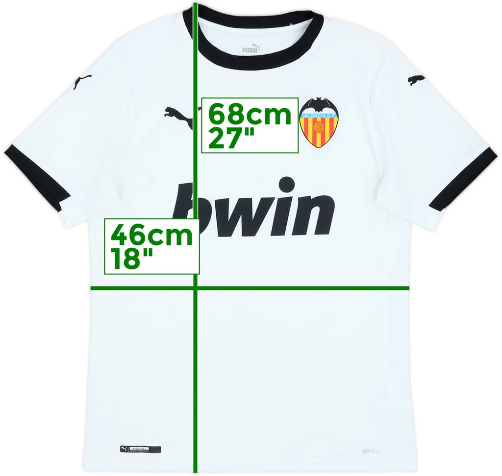 2020-21 Valencia Home Shirt - 8/10 - (S)