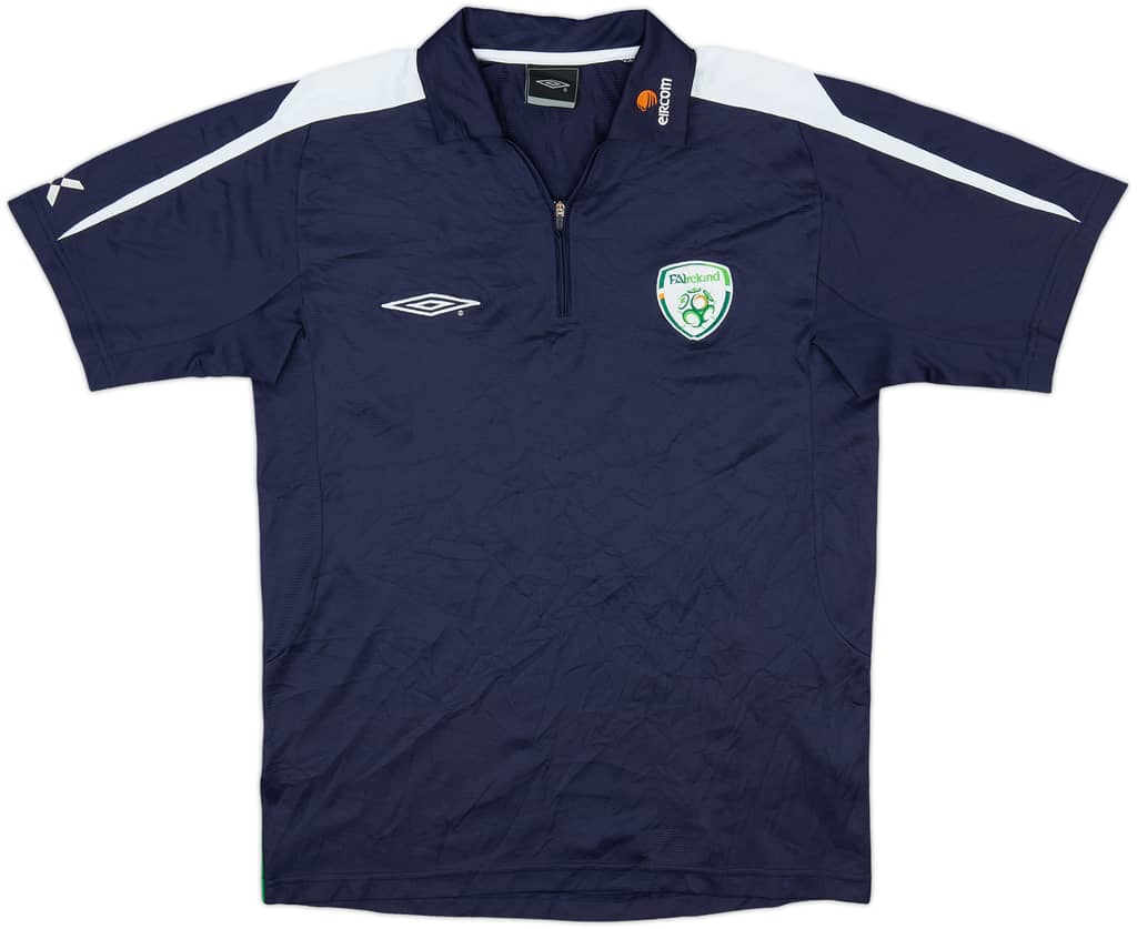 2007-08 Ireland Umbro 1/4 Zip Polo Shirt - 9/10 - (S)