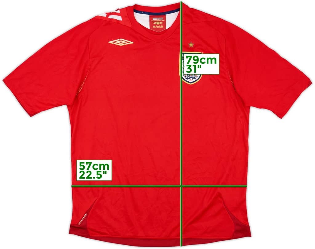 2006-08 England Away Shirt - 5/10 - (XL)